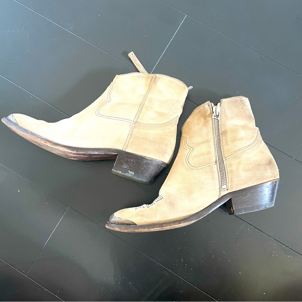 Golden Goose suede western ankle boots, size 37